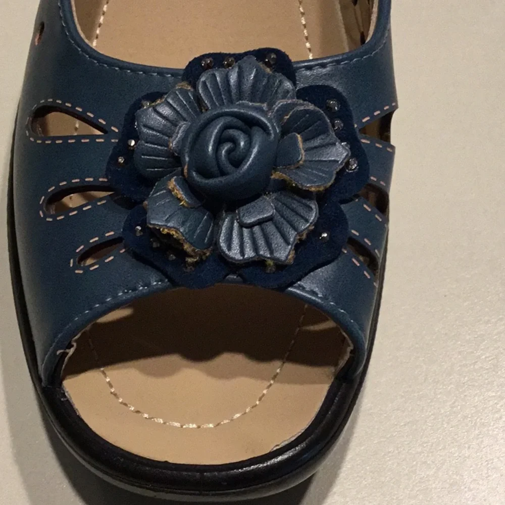 Dark teal slip-ons - Picture 6 of 8